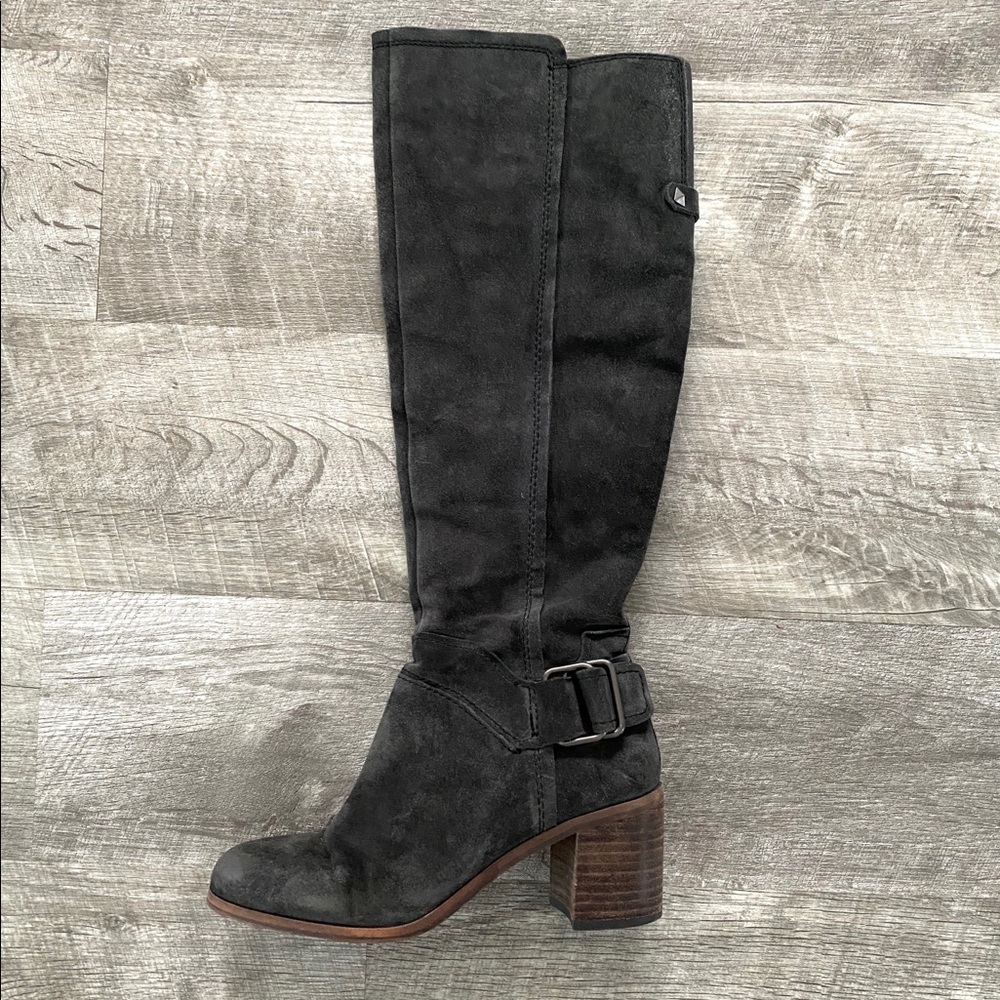 Franco Sarto Boot Gray Leather 6 Prosthetic Single